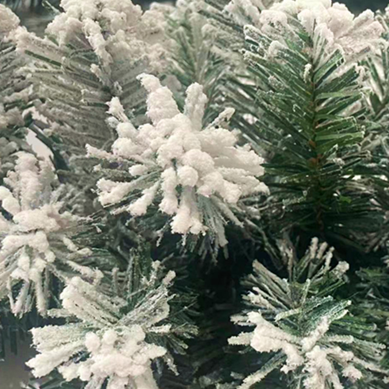 2.7m 植毛クリスマスリース ホテル ショッピングモール バー ドアハンギング PVC製 ホワイトクリスマスデコレーションリース|undefined