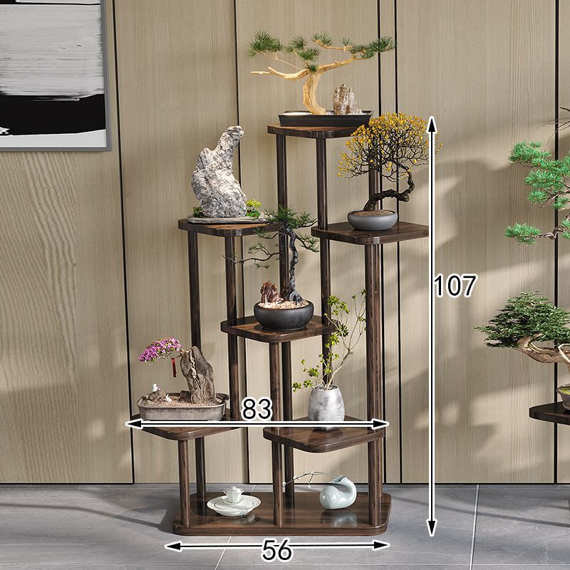 無垢材バルコニー多層植木鉢収納ラックライト高級フラワーラックリビングルーム床置き屋内ポトス植物ディスプレイラック|undefined