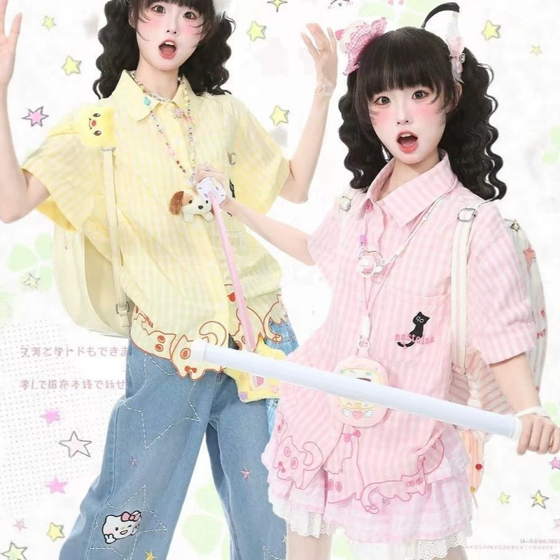 Lolita-Style Inner Shirt with Artistic Flair, New Cute Plaid Shirt Dress, Loose and Versatile, Stylish and Age-Reducing with a Relaxed Vibe