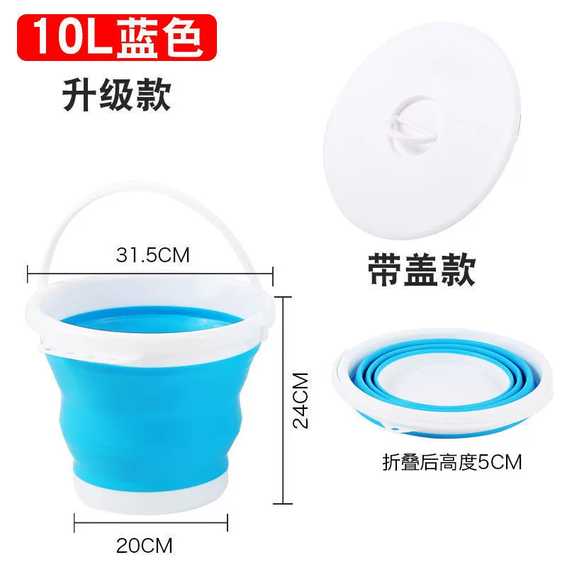 Foldable handheld universal bucket for traveling
