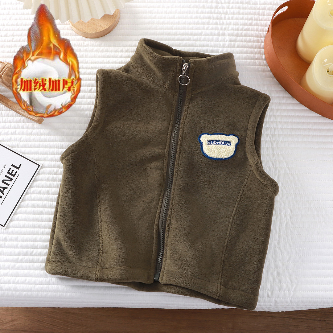 Флисовый жилет J13 зеленый