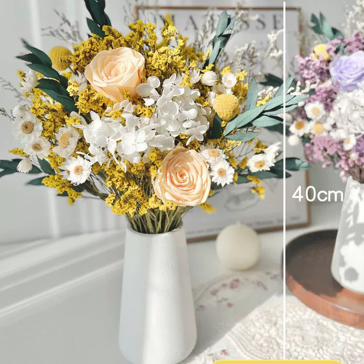 Flor inmortal rosa eucalyptus ramo de flores secas flores verdaderas estrellas hortenida sala de estar decoración del hogar de alta calidad