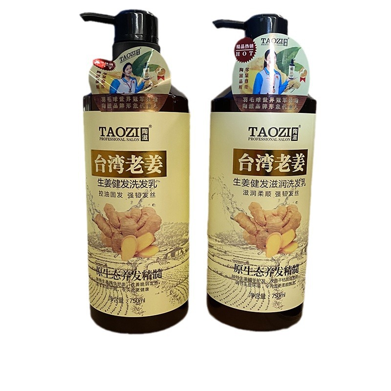 Genuino Tao Zi Taiwán jengibre champú de control de aceite para el cabello saludable sin aceite de silicona jengibre natural para prevenir la pérdida de la caspa