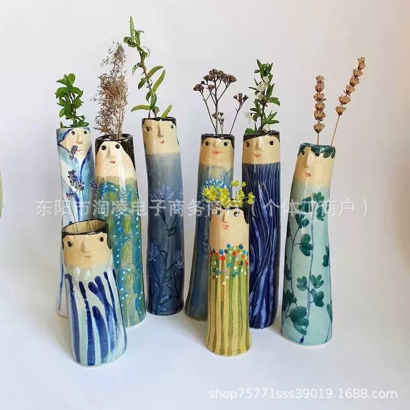 Cross-Border Bohemian Home Vase Resin Crafts Bohemian Family Vase Living Room and Dining Room Display