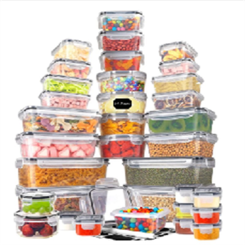 Transfronterizo en stock PP crisper sellado tarro refrigerador Cocina Comida tarro granos almacenamiento tarro snack almacenamiento