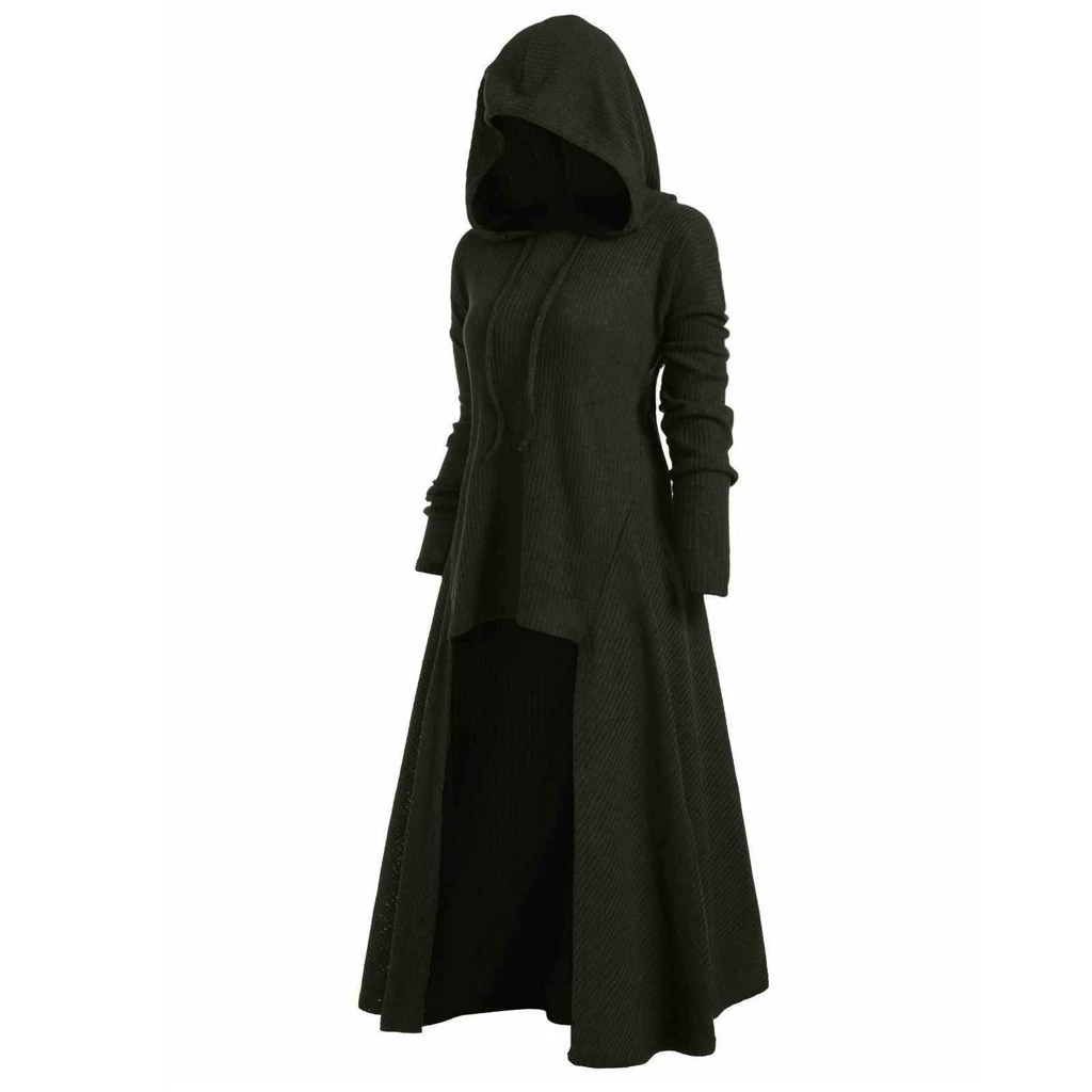 Long long-sleeve, retro hoody, trench coat, sweater, 2022, (Cross-border trading), halloween, plus size
