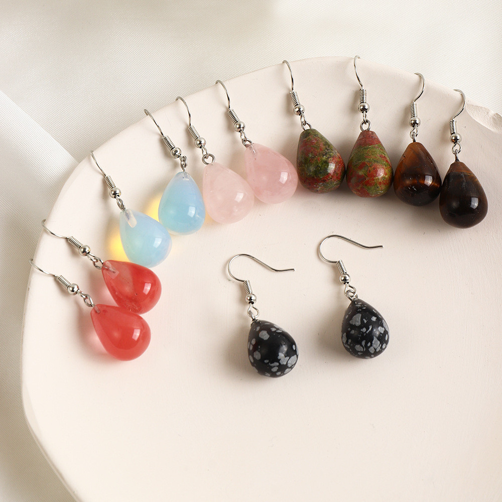 simple transparent crystal dropshaped earringspicture14