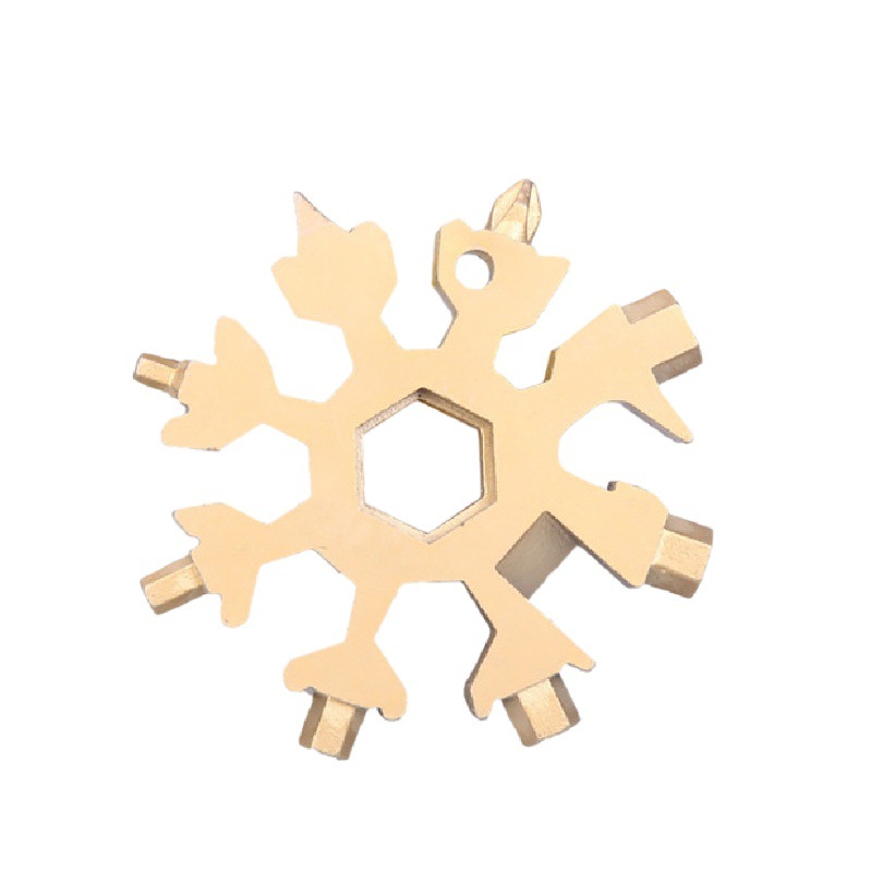 Llave de copo de nieve hexagonal llave multifunción al aire libre portátil 18 en uno llave de aleación octogonal