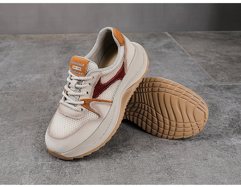 Giày sneaker nữ đế dày phong cách cổ điển, da bò thượng hạng thoáng khí — màu sắc chi tiết 11