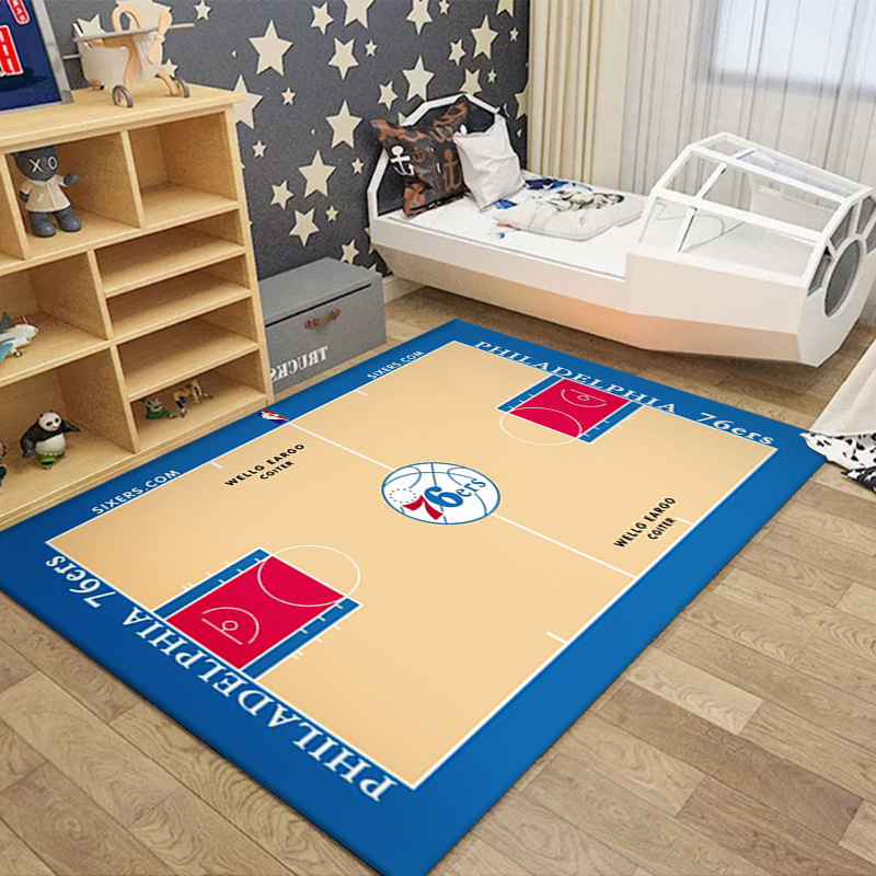 Transfronteriza alfombra de campo de fútbol de dibujos animados dormitorio sala de estar sofá mesa de café alfombra de piso en stock al por mayor