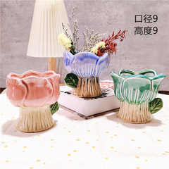 Cute Girl Tulip Succulent Flower Pot Ceramic Wholesale, Creative & Beautifully Designed Flower Plant Pots—Stylish Decorative Containers