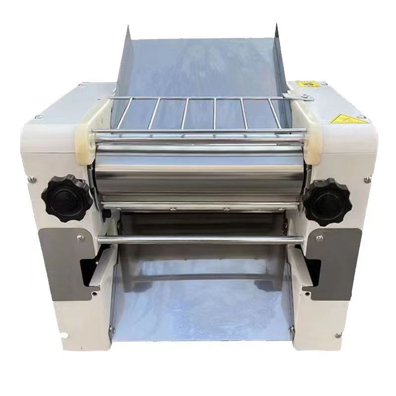 Máquina de prensado de fideos de acero inoxidable comercial de escritorio, máquina de laminación y amasadora automática, máquina de prensado de fideos eléctrica de amasado de escritorio tipo 300
