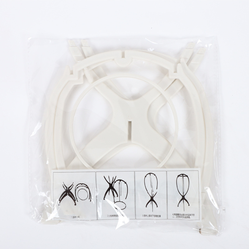 Foldable Wig Stand Manufacturer Wholesale Thickened Plastic Support Portable Wig Storage Tool Wig Stand