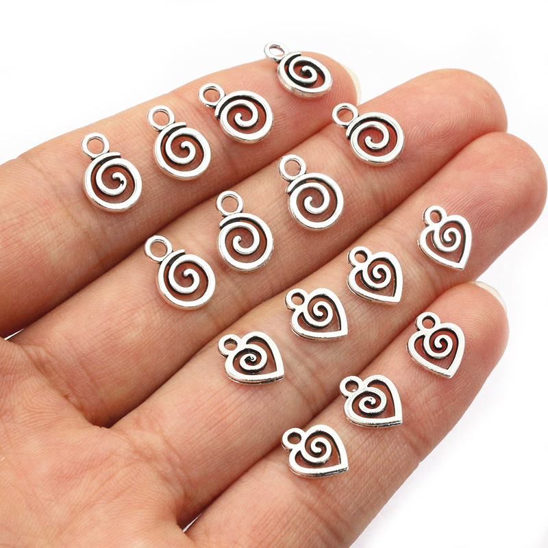 Alloy Small Swirl Circle Pendant DIY Jewelry Accessories Necklace Bracelet Pendant 0.3g Alloy Small Swirl Circle Pendant DIY Jewelry Accessories Necklace Bracelet Pendant 0.3g