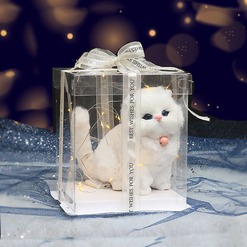 Llamará a un gato simulado, un gato simulado, juguetes de peluche, muñecas, animales, muñecas de gato simulado, regalos de cumpleaños.