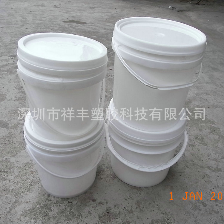 5升圆方桶塑料化工堆码桶包装桶食品级果糖香精桶5L白色油桶