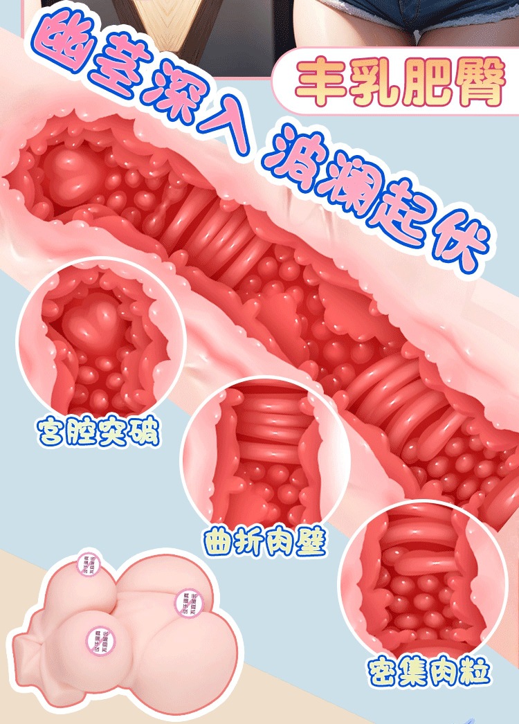 Jiuai Male Masturbation Device Half-Body TPE Doll with Dual Channels and Realistic Skin Tone — detail image 6