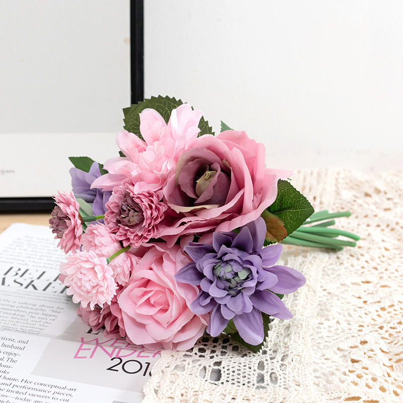 Simulation Rose Bouquet Decoration Wedding Silk Flower display picture 3