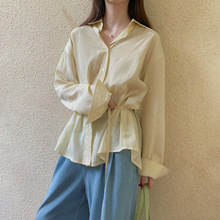 【5折特价 不退不换】苏奈 from anna韩系通勤慵懒感长袖衬衫女