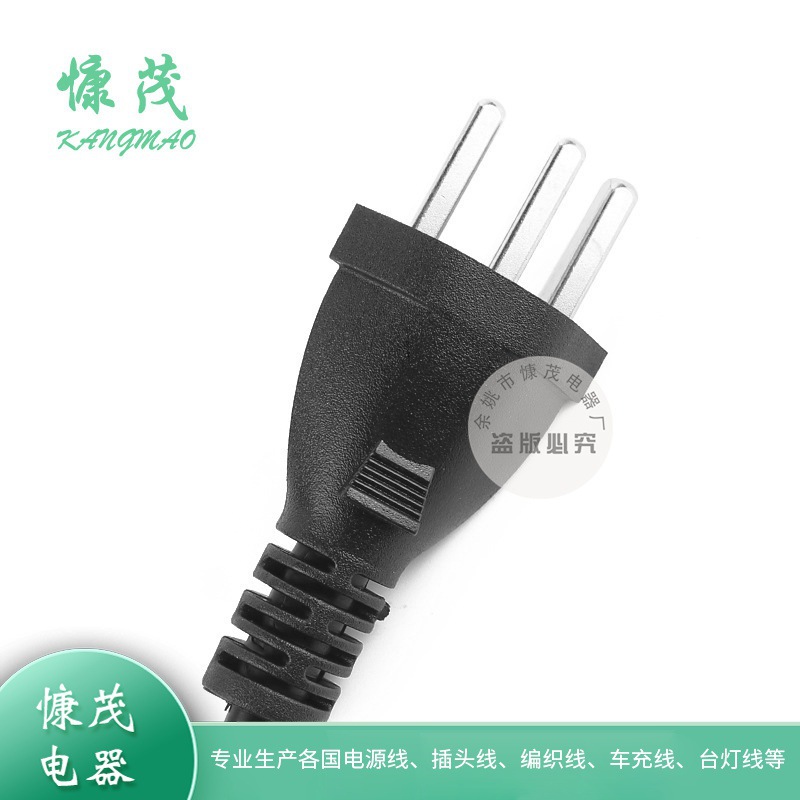 厂家供应三芯瑞士插头线 H05RR-F H05RN-F瑞士三芯橡胶电源线