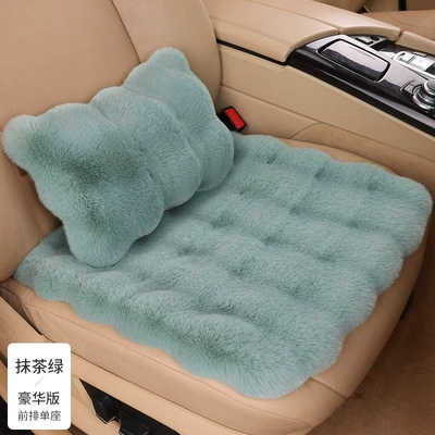 Seat cushion, seat cover – full set wholesale - matcha-green-velvet-single-cushion-lumbar-pillow