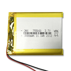 755060 polymer lithium battery 3.7V 3000mah heating suit small speaker emergency LED light battery