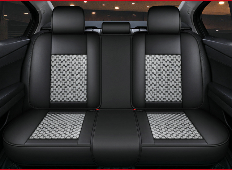 Manufacturer Wholesale Car Seat Covers, Full Coverage, Cool Leather and Linen Combination, Universal for All Seasons, Seat Cushion Covers for Small Cars with Five Seats