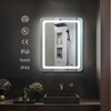 Hotel bathroom makeup mirror minimalist wall -mounted LED mirror touch anti -fog smart mirror