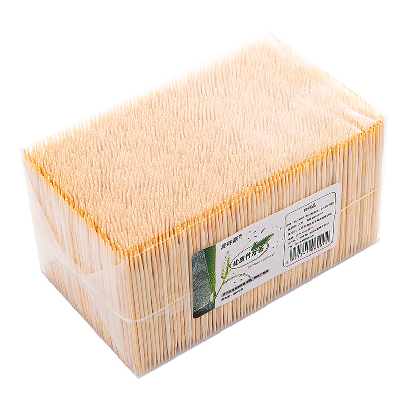 Restaurantes y restaurantes palillos de dientes tienda insignia palillos de bambú comerciales caseros desechables palillos de dientes caja de palillos de dientes de cabeza única