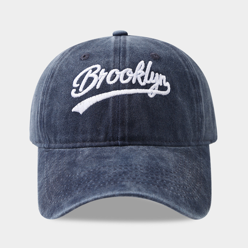 跨境亚马逊热卖帽子欧美户外旅游遮阳帽水洗BROOKLYN字母棒球帽潮|undefined
