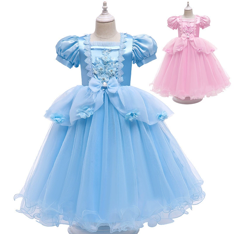 Горячая продажа новый стиль принцесса Золушка платье летнее детское платье принцесса ветер торт платье платье cos костюм