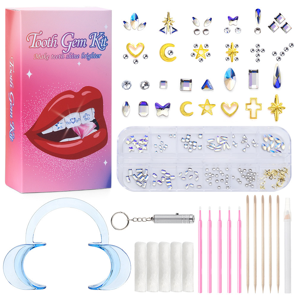 스카이 퍼플 12 그리드 치과 드릴 세트 [컬러 박스 업그레이드는 접착제를 포함하지 않습니다]]