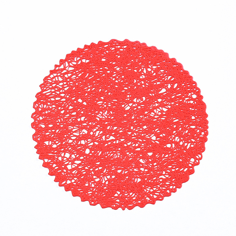 Transfronterizos nórdicos estampado en oro hueco cojín de tazas de PVC esterilla de aislamiento térmico antideslizante cojín de decoración de comedor occidental esterilla de mesa impermeable universal