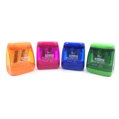 Creative and cute double-hole pencil sharpener student stationery pencil sharpener kindergarten gift prize pencil sharpener office supplies