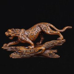 金錢豹老虎獅子狼擺件 家居客廳樹脂工藝品公司開業禮品