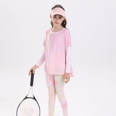 外貿跨境新夏季運動男女孩兒童防曬遮太陽帽戶外騎行空頂帽親子款