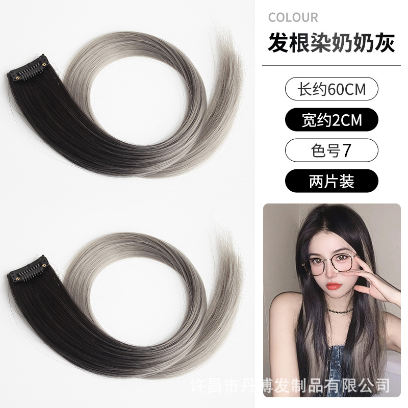 hair root dyed grandma gray