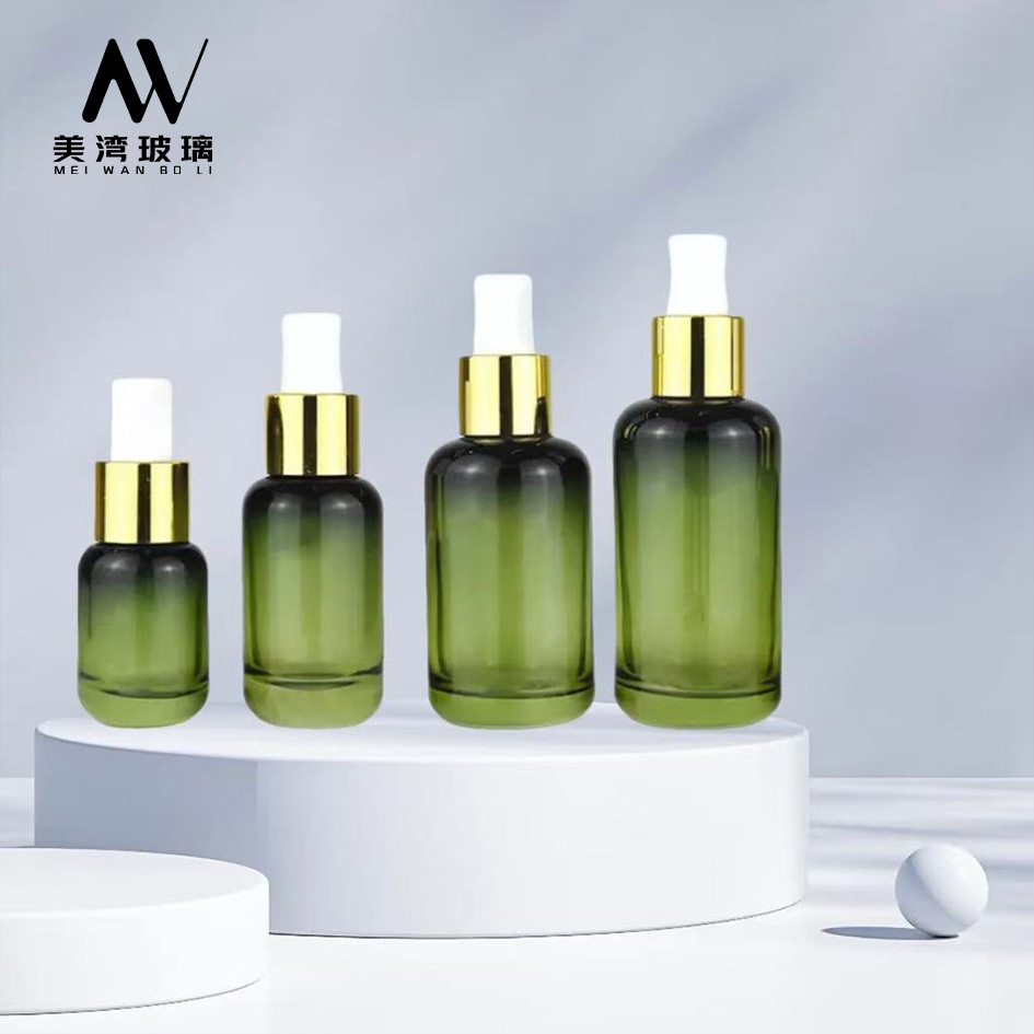 In-Stock New 24-Tooth Large Belly Essence Bottle 30ml 50ml 100ml 120ml Short Chubby Glass Bottle Dropper Essential Oil Bottle