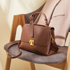 Demi-season one-shoulder bag, universal capacious shoulder bag, genuine leather