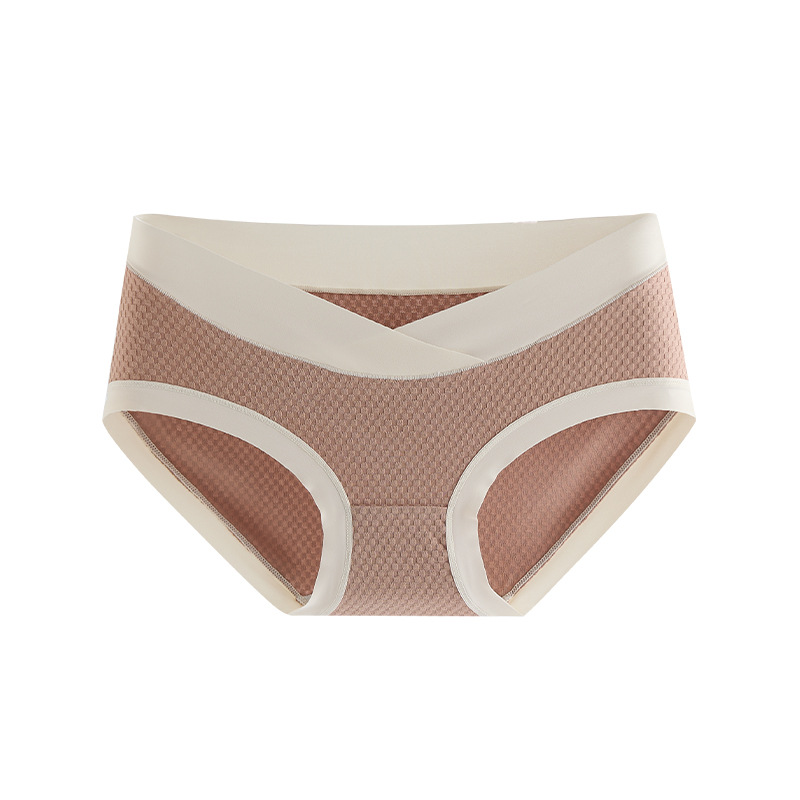 Ropa interior de las mujeres embarazadas algodón antibacteriano inferior entrepierna delgada cintura baja vientre soporte ropa interior sin costuras para el embarazo temprano, medio y tardío