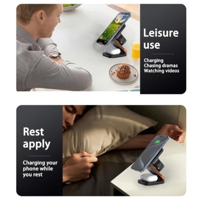 多功能 磁吸无线充电支架  过流、过温保护 无线充电传输效率
