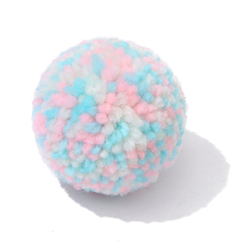 Manufacturer's cross-border color matching thick woolen hat clothing accessories accessories 5cm plush ball size can support ordering