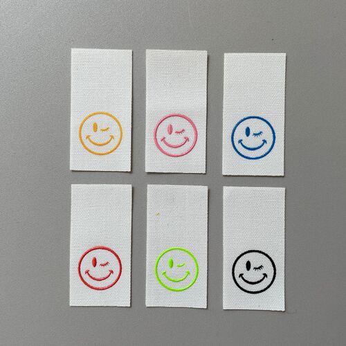 New fashion letters white screen offset printing label clothing accessories patch sticker DIY cloth label washable label