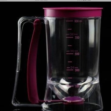 Bateador separador dispensador de la torta de la taza de mano dispensador de masa embudo taza de medición herramienta para hornear