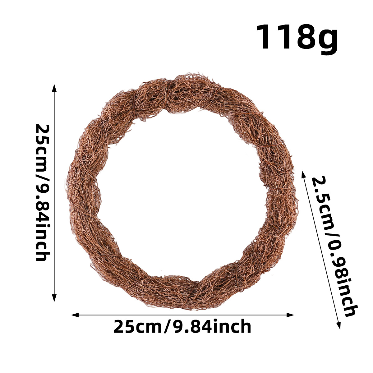 Transfronterizos DIY ramas secas material trenzado pascua corolla de vinas anillo de vinas florista decoración accesorios de anillo desnudo image 15