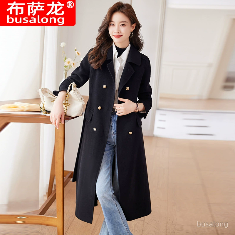 Long suit, trench coat, mid-length