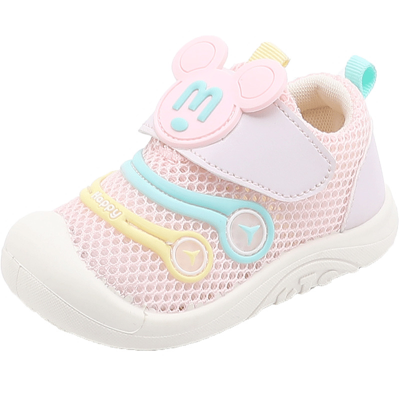 Zapatos infantiles para bebés varones 2024 primavera y verano nuevos zapatos de malla suave para bebés zapatos de malla transpirables zapatos infantiles