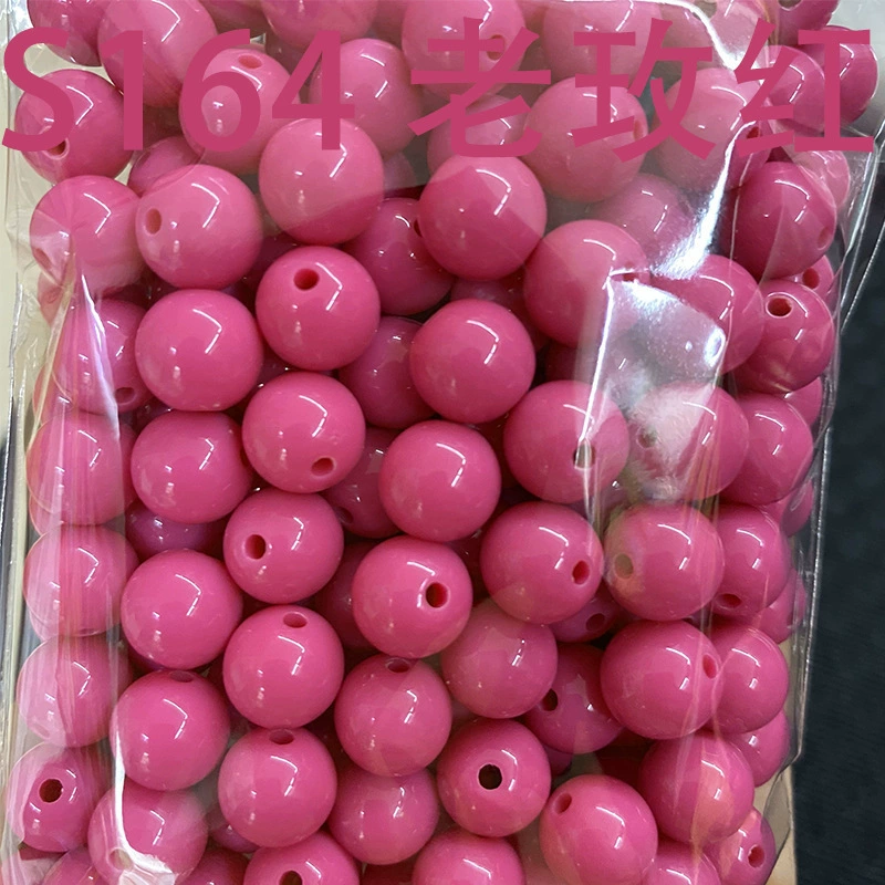 Round beads, bag, plastic woven acrylic accessory handmade, DIY