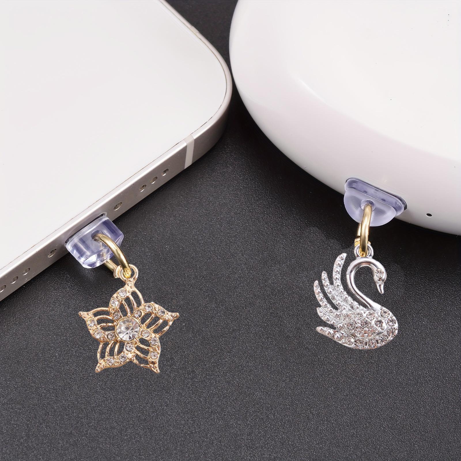 Sınır ötesi Etsy metal kare kuğu kelebek küçük çiçek fiyonk kombinasyonu alaşımlı kolye toz tıkacı kişiselleştirilmiş stil.