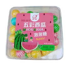 【包邮】金箭五彩西瓜泡泡糖200g/盒 零食批发